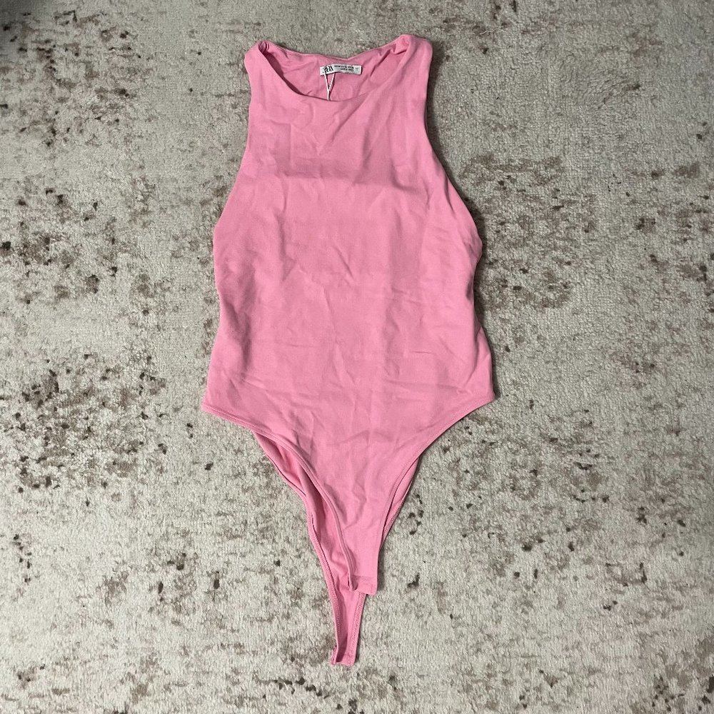 Zara Halterneck Bodysuit - Pink/Medium